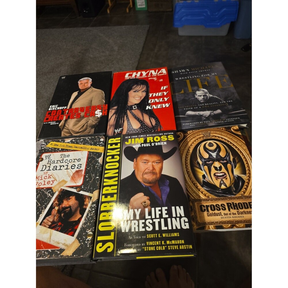 Wrestling Book Lot Bischoff Chyna HBK Mick Foley Jim Ross Goldust Dustin Bio
